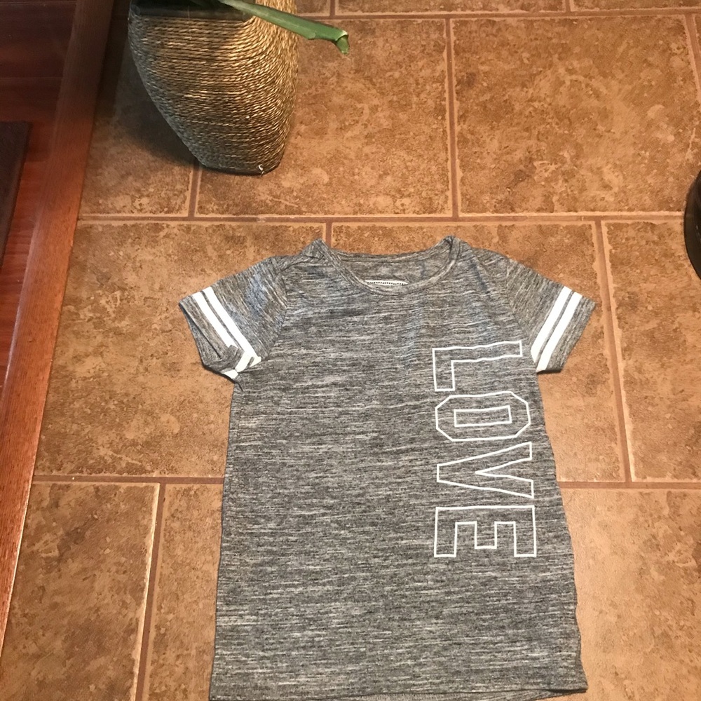 Reflex girls gray shortsleeved top (Size 10/12)